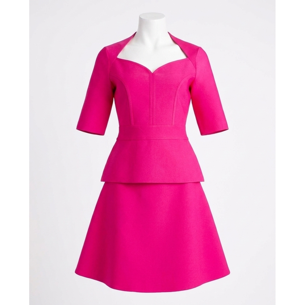 NEW NICOLE MILLER lucy knit sweetheart top in nm precious pink